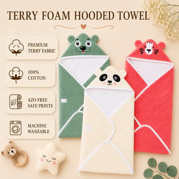 3_Layered_Hooded_Towel_with_Soft_Foam_Padding_-_Terry_Cotton_Fabric