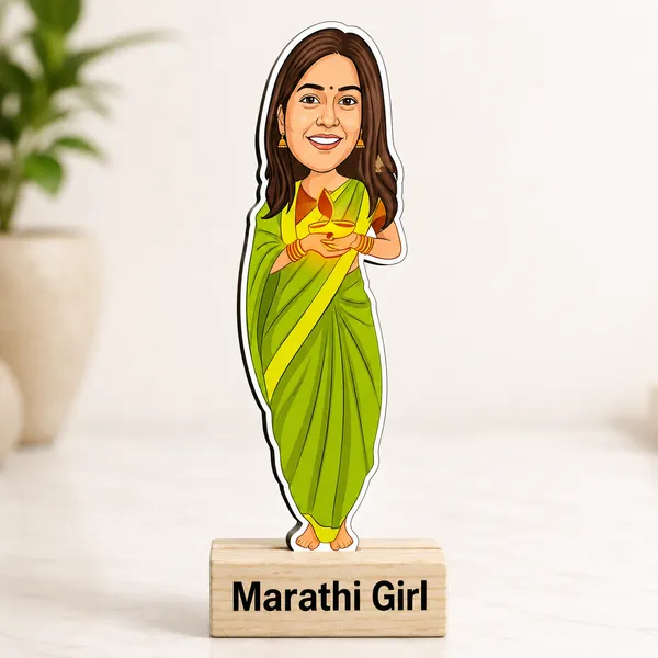 Marathi_Girl_Custom_Cartoon_Caricature_Standee