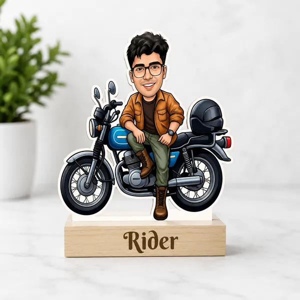 Motorbike_Rider_Cool_Boy_Personalized_Caricature_Standee