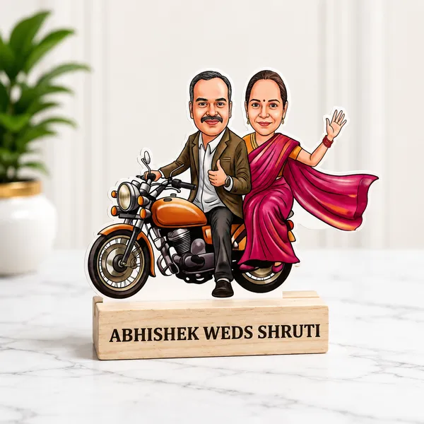 Vintage_Bike_Classic_Couple_Caricature_Standee