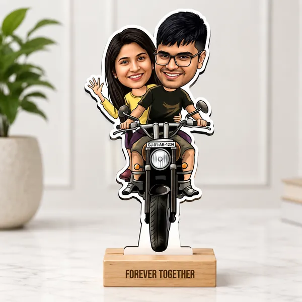 Couple_Bike_Ride_Cartoon_Caricature_Standee