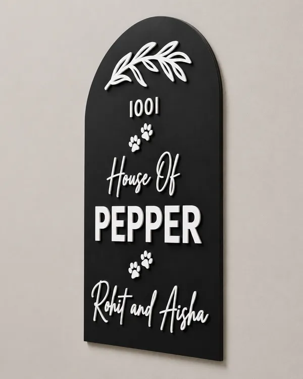 Home_Decor_Minimal_Leaf_Design_Personalised_Name_Plate