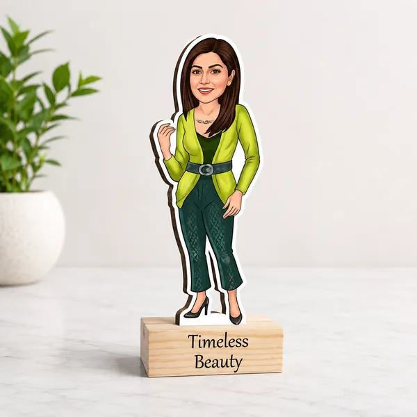 Timeless_Beauty_Woman_Personalized_Caricature_Standee
