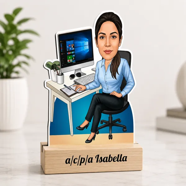 Professional_Woman_Custom_Caricature_Standee
