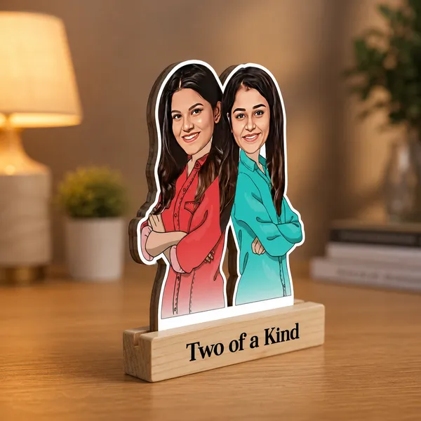Siblings_Sisters_Bond_Caricature_Photo_Standee