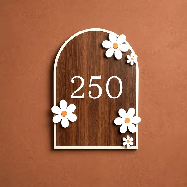 Acrylic_Mdf_Daisy_Floral_Arch_House_Number_Sign