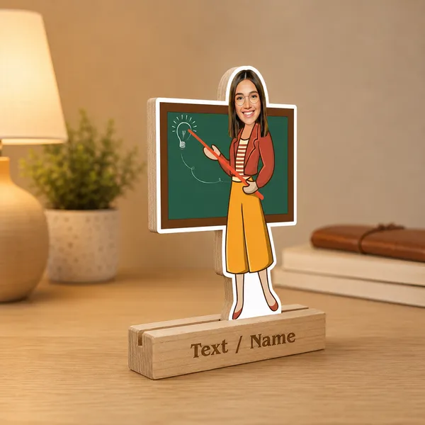 Teacher_Woman_Personalized_Caricature_Standee