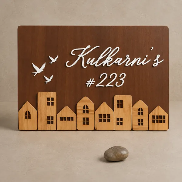 Wooden_Rectangular_Personalized_House_Name_Plate_Brown