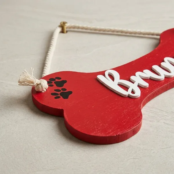 Personalized_Red_Bone_Shaped_Mdf_Wood_Name_Plate_For_Pets