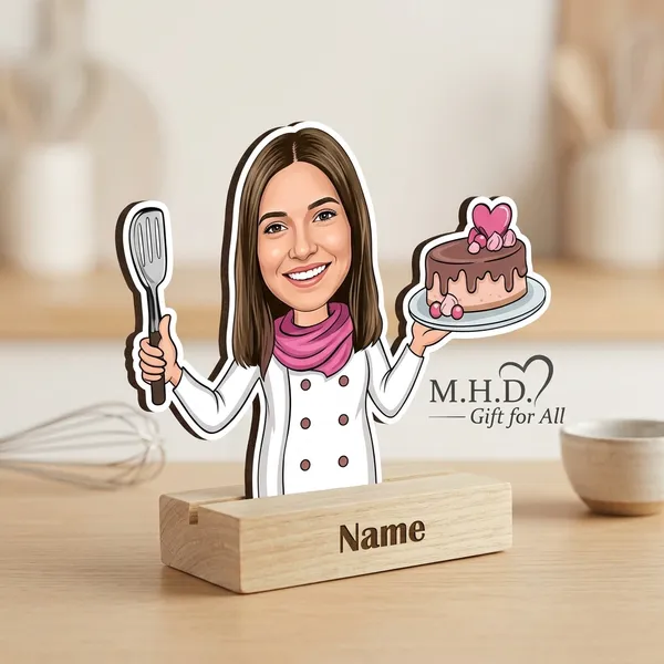 Lady_Baker_Chef_Personalized_Caricature_Photo_Standee