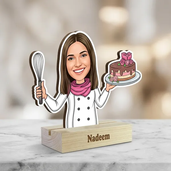 Lady_Baker_Chef_Personalized_Caricature_Photo_Standee