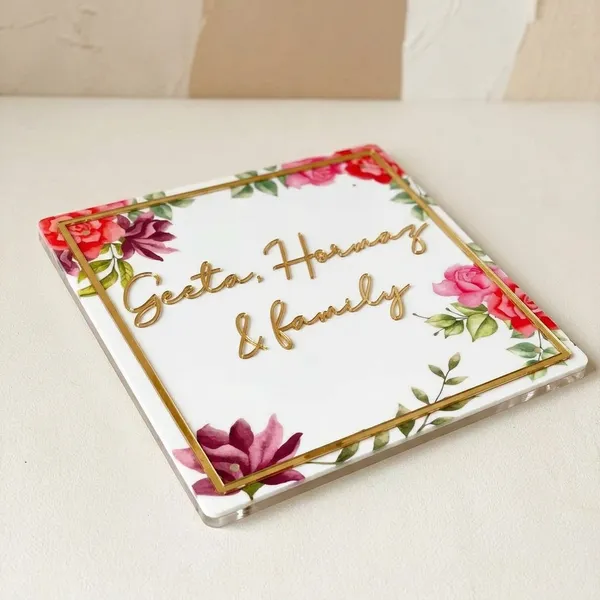 Acrylic_Floral_Square_Pink_Personalized_Name_Plate