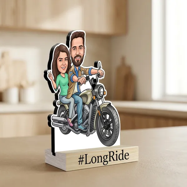 Bike_Ride_Long_Drive_Couple_Caricature_Standee