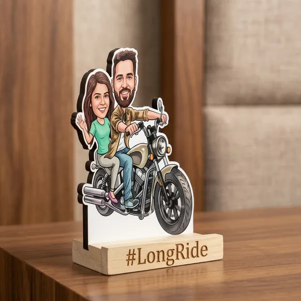 Bike_Ride_Long_Drive_Couple_Caricature_Standee