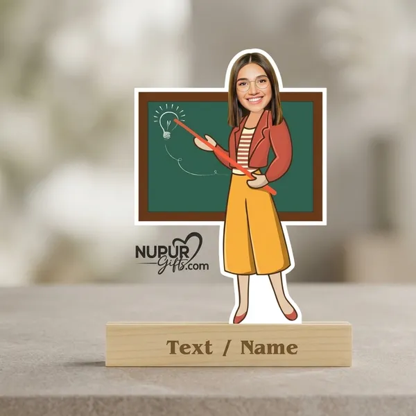 Teacher_Woman_Personalized_Caricature_Standee