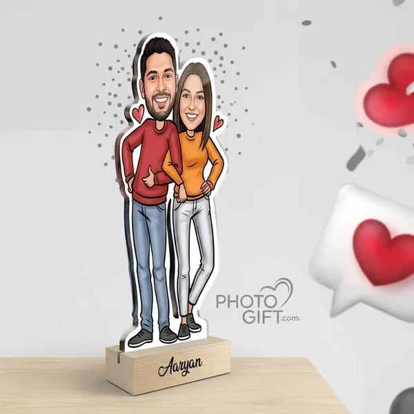 Happy_Couple_Valentine_Custom_Caricature_Standee