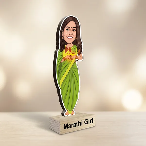 Marathi_Girl_Custom_Cartoon_Caricature_Standee