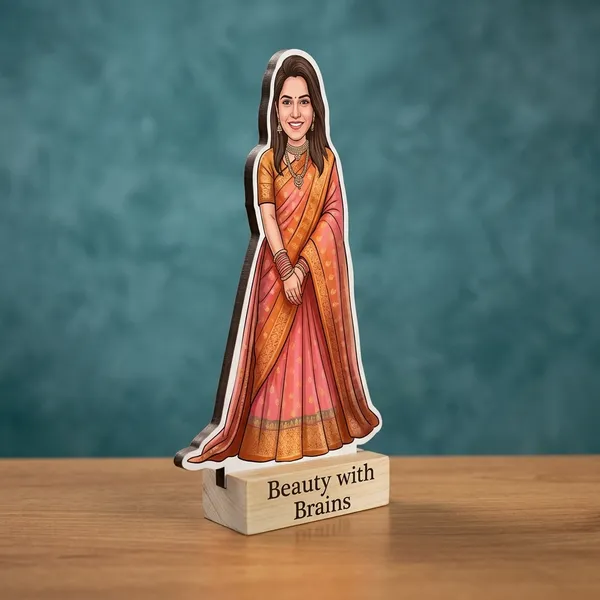 Lady_In_Saree_Indian_Ethnic_Caricature_Standee