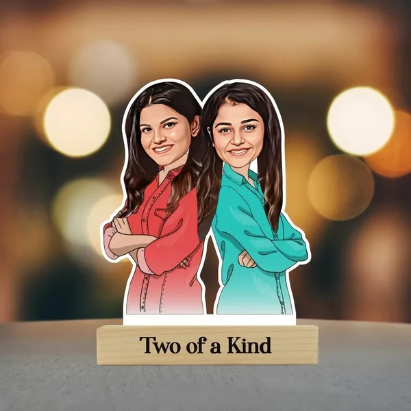 Siblings_Sisters_Bond_Caricature_Photo_Standee