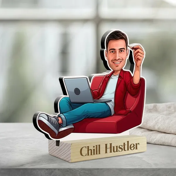 Chill_Hustler_Working_Man_Personalized_Caricature_Standee