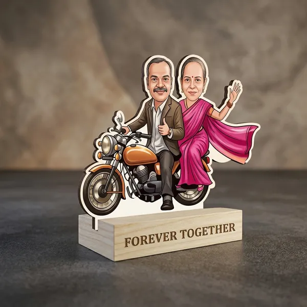 Vintage_Bike_Classic_Couple_Caricature_Standee