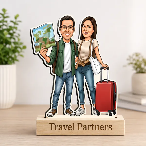 Travel_Partners_Couple_Caricature_Photo_Standee