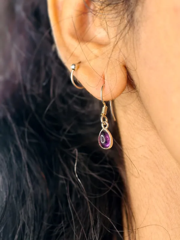 Amethyst_Teardrop_Dangle_Earrings