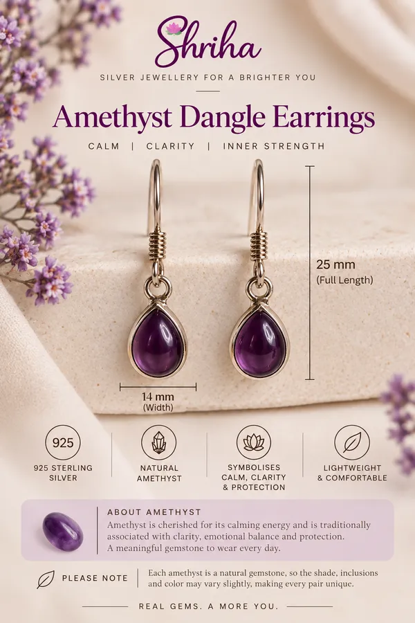 Amethyst_Teardrop_Dangle_Earrings