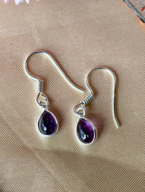 Amethyst_Teardrop_Dangle_Earrings