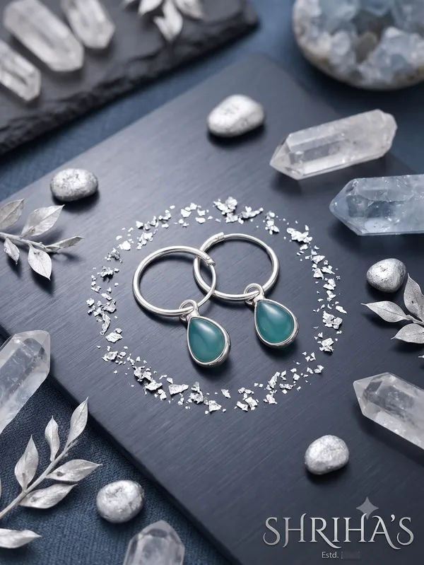 Nova_Blue_Chalcedony_Teardrop_Hoop_Earrings