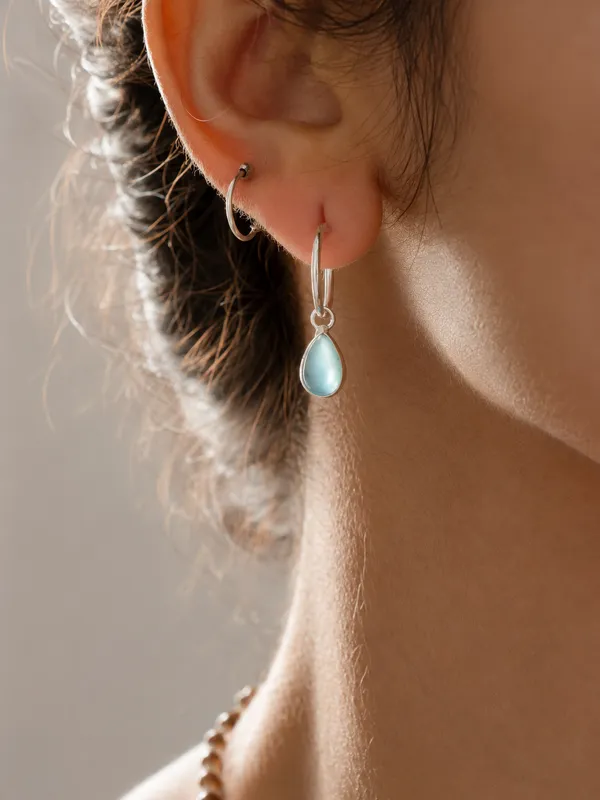 Nova_Blue_Chalcedony_Teardrop_Hoop_Earrings