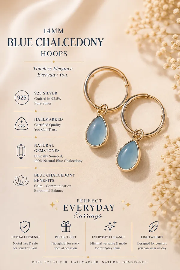 Nova_Blue_Chalcedony_Teardrop_Hoop_Earrings