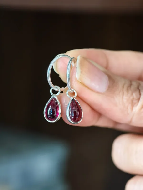 Nova_Garnet_Teardrop_Hoop_Earrings