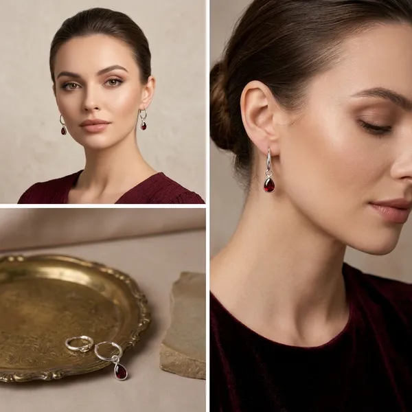 Garnet_Charm_Hoop_Earrings