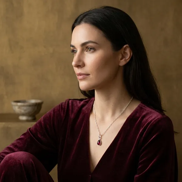 Garnet_Drop_Pendant_Necklace