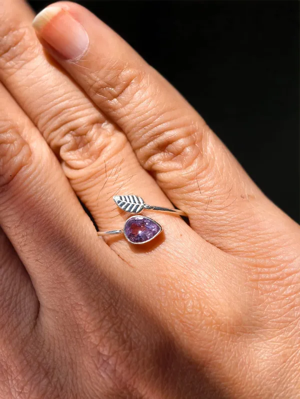 Amethyst_Leaf_Adjustable_Ring