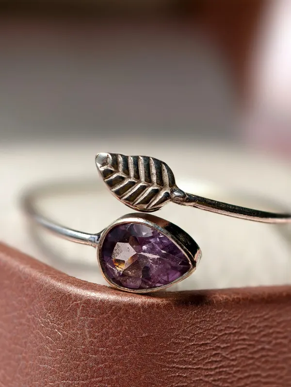 Amethyst_Leaf_Adjustable_Ring