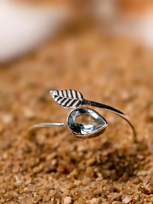 Blue_Topaz_Leaf_Adjustable_Ring