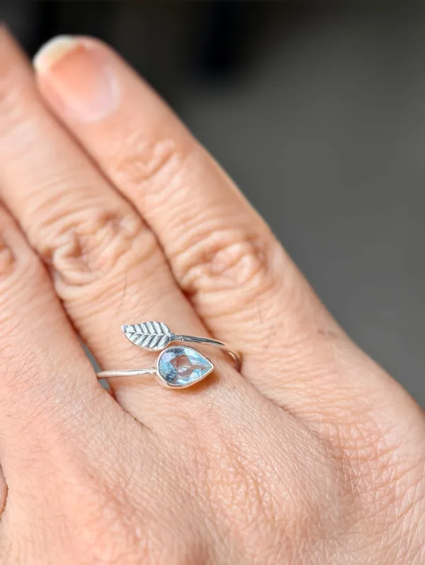 Blue_Topaz_Leaf_Adjustable_Ring