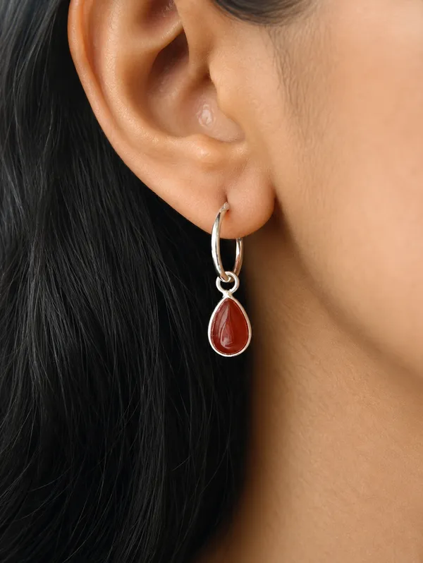 Nova_Carnelian_Teardrop_Hoop_Earrings