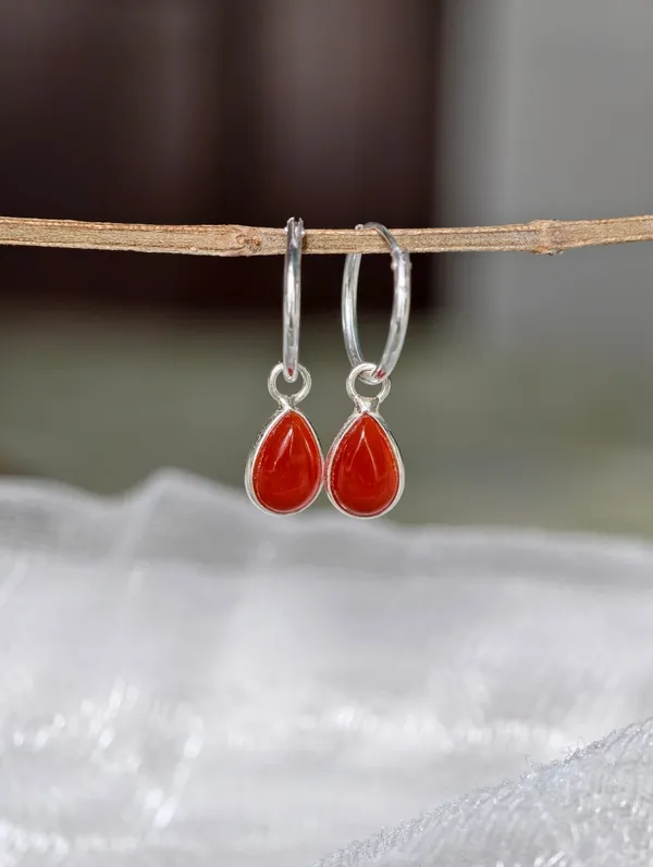 Nova_Carnelian_Teardrop_Hoop_Earrings
