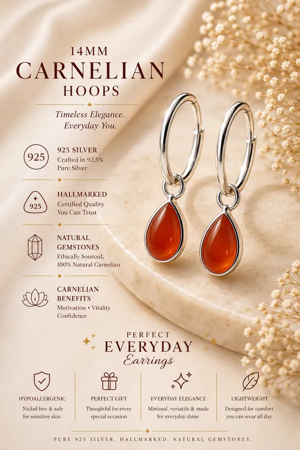 Nova_Carnelian_Teardrop_Hoop_Earrings