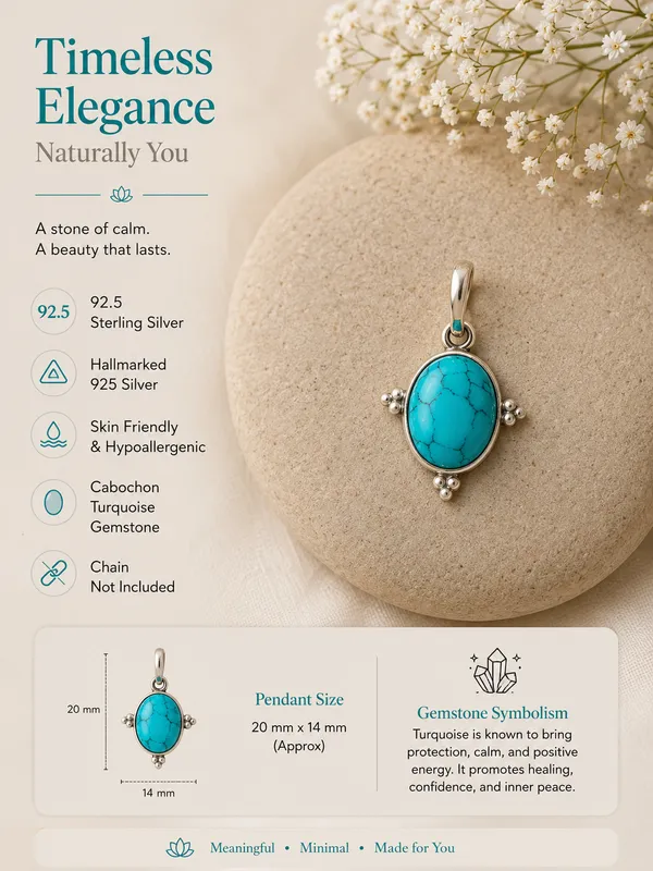 Turquoise_Oval_Silver_Pendant_(Without_Chain)