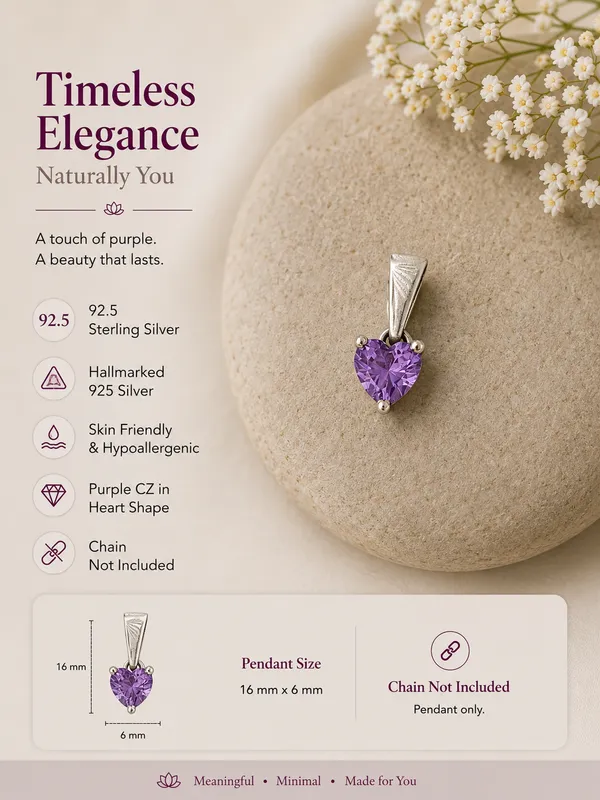 Purple_Heart_CZ_Pendant_(Without_Chain)
