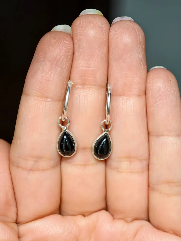 Nova_Black_Onyx_Teardrop_Hoop_Earrings