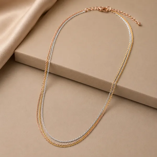 Chain_3_Tone_Rose_Gold,_Gold_And_Silver