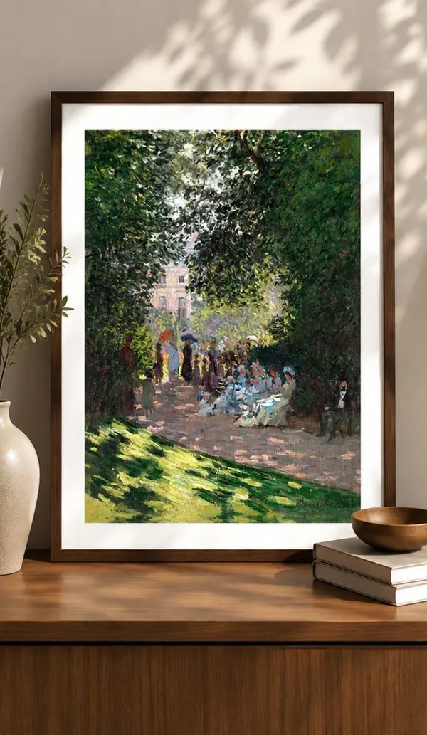 Impressionist_Garden_Scene_Print_laminate_frame