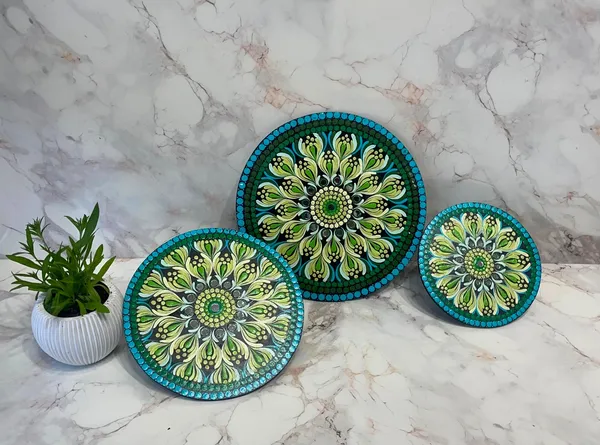 Set_Of_3_Ceramic_Floral_Mandala_Decorative_Plates