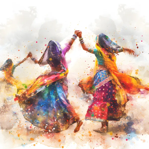 Multicolor_Traditional_Indian_Dance_Wall_Art_Print_For_Women