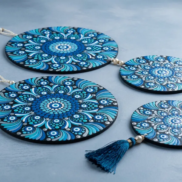 Blue_Mandala_Printed_Coasters_With_Tassels_Set_Of_4